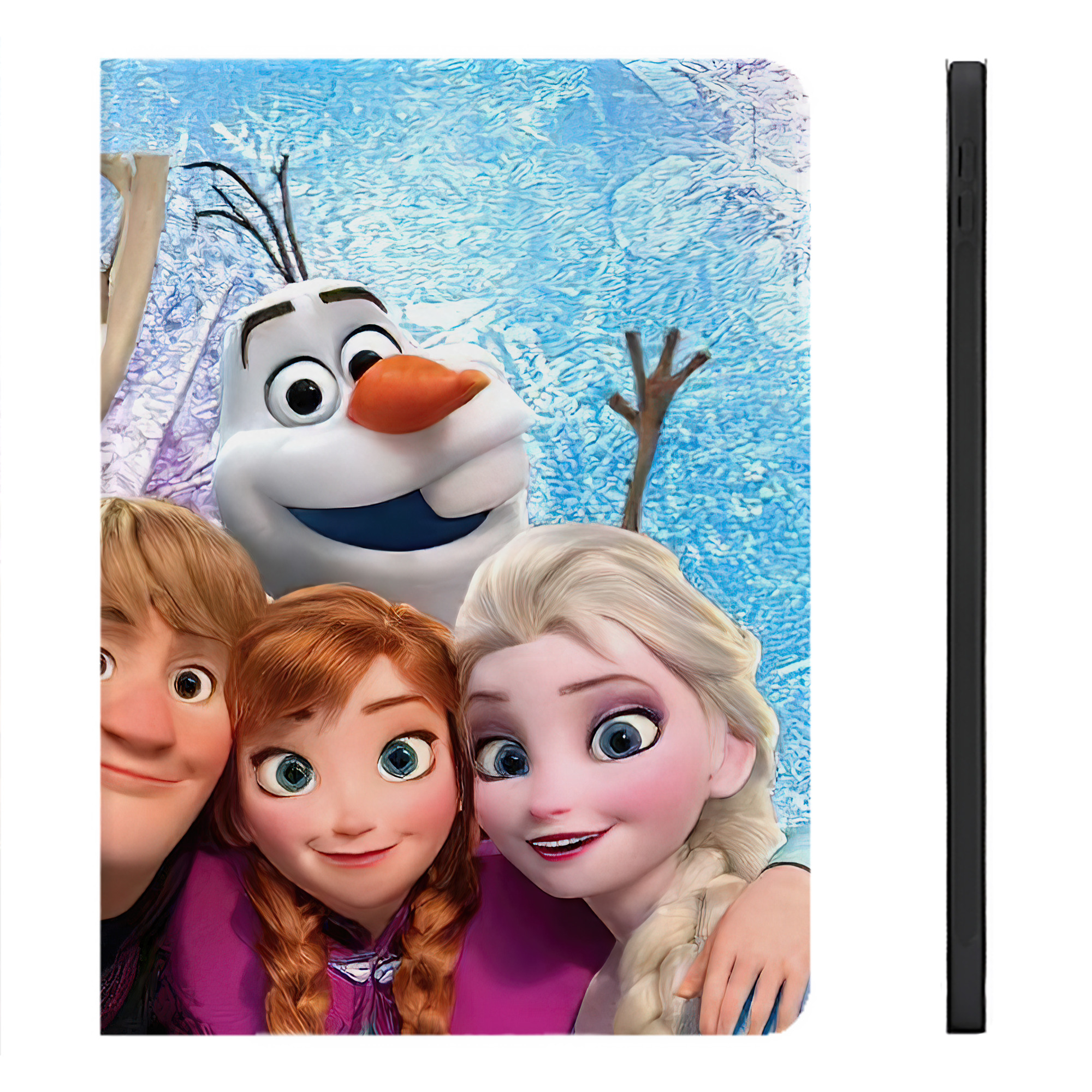 （画像用） アナと雪の女王 アンナ エルサ Frozen Anna Elsa IPadケース ペンホルダー付き ブックスタイルデザイン
